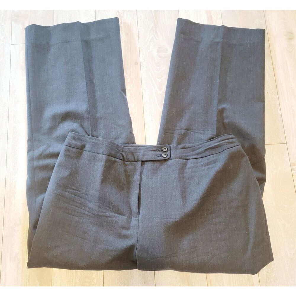 Pendleton 18W‎ Women's Wool/Spandex Vintage Trouser Pants Charcoal Gray No Pckts
